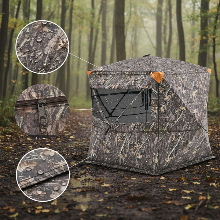 Portable Hunting Blind – 4-5 Person See-Through Ground Deer Blind | Trufairs