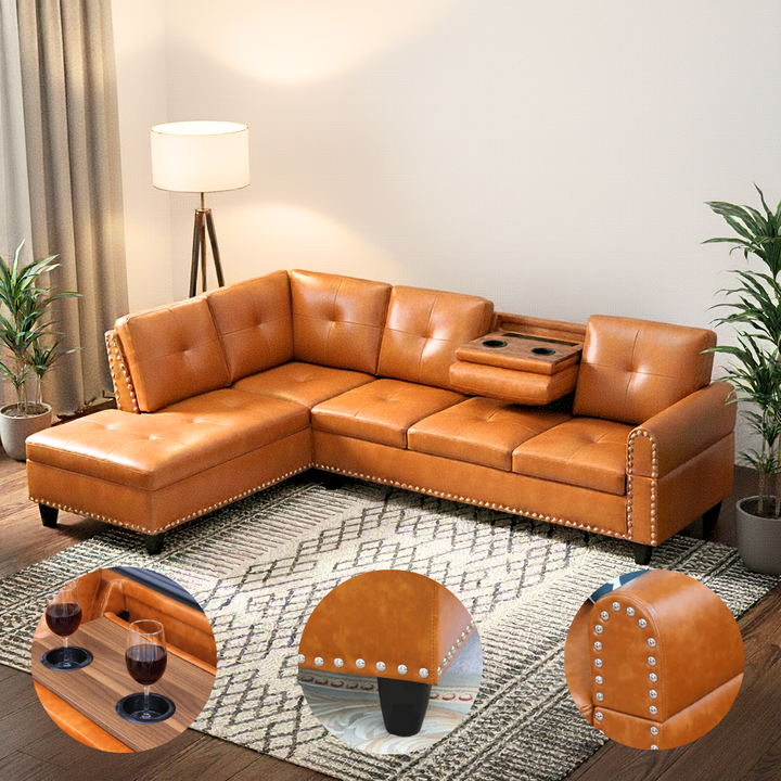 2 - Piece Irine Faux Leather Sectional Sofa