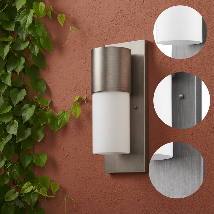 Contemporary Brushed Silver & White Wall Light – Sleek Modern Elegance & Premium Finish | Interior Sconce | Trufairs