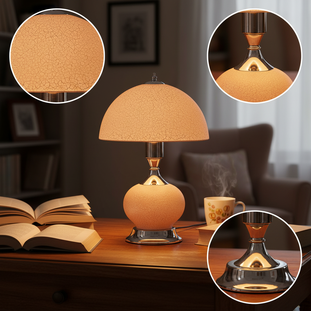 15.75"H Erte Blush Pink Art Deco Glass W/ Night Light Table Lamp