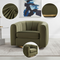 Cosey Green Velvet Swivel Chair