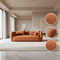 Donna Japandi Style Boucle Sofa Orange