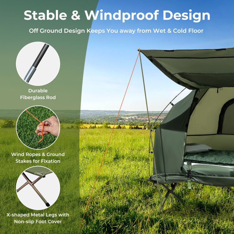 Portable 1-Person Camping Cot Tent 