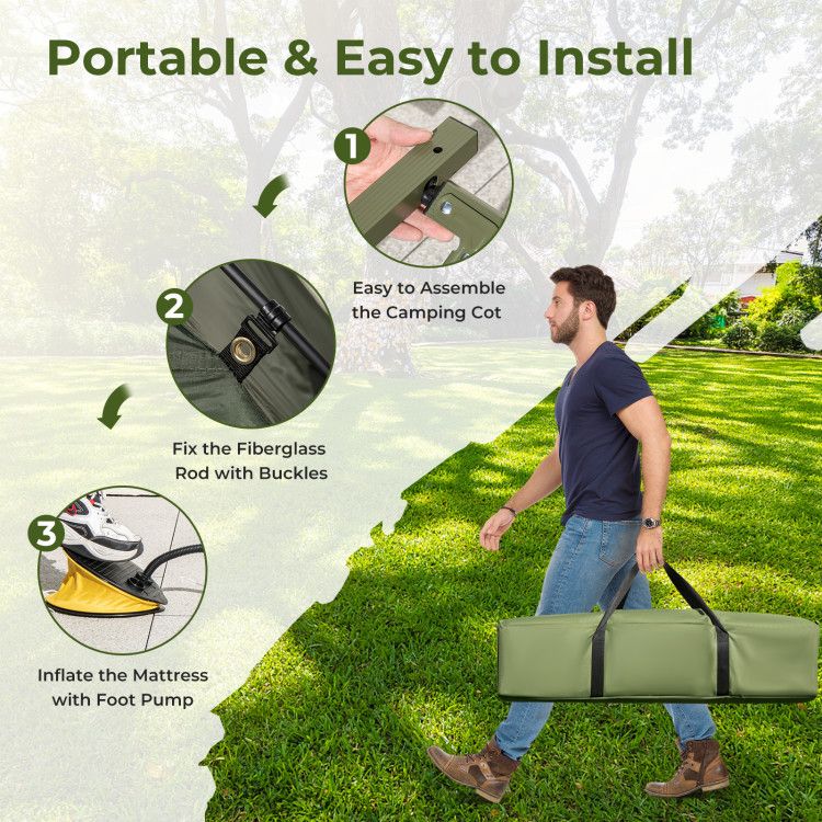 Portable 1-Person Camping Cot Tent 