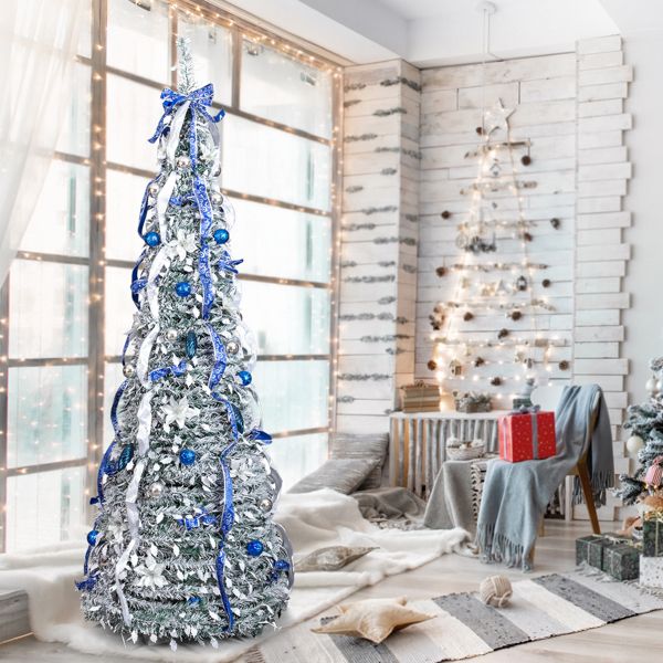 Pre-lit Artificial Pop Up Christmas Tree