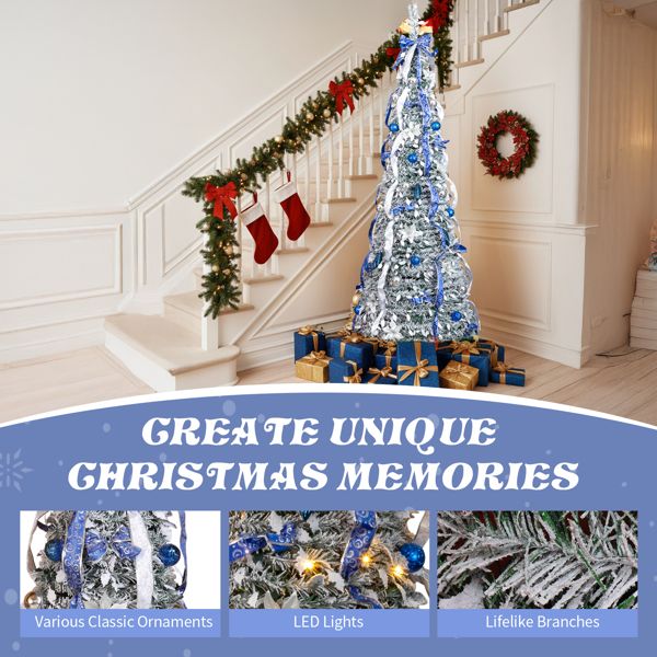 Pre-lit Artificial Pop Up Christmas Tree