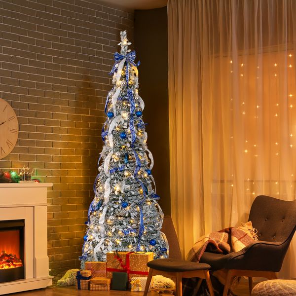 Pre-lit Artificial Pop Up Christmas Tree