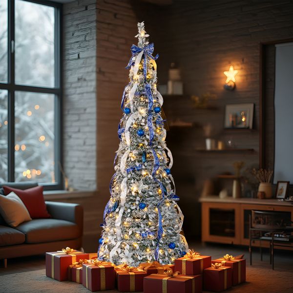 Pre-lit Artificial Pop Up Christmas Tree