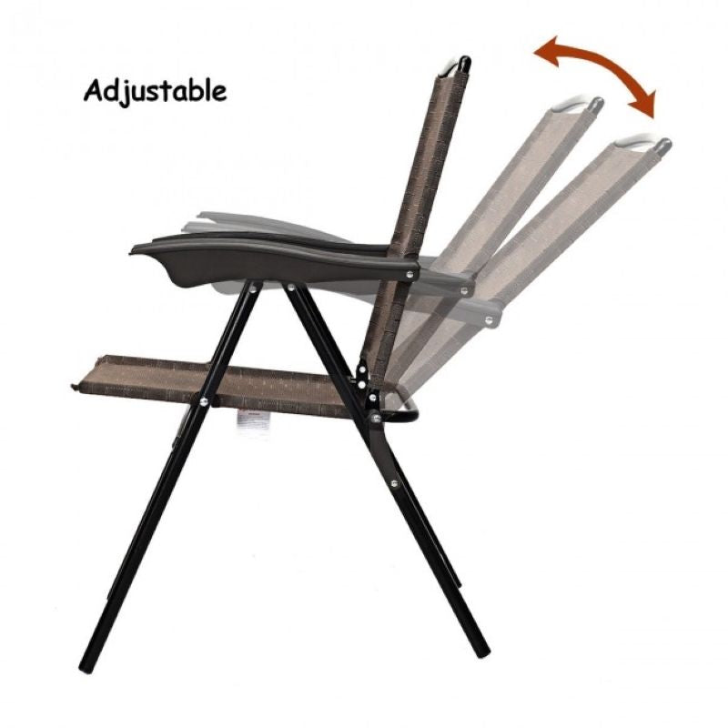 Premium 4-Piece Folding Sling Chairs