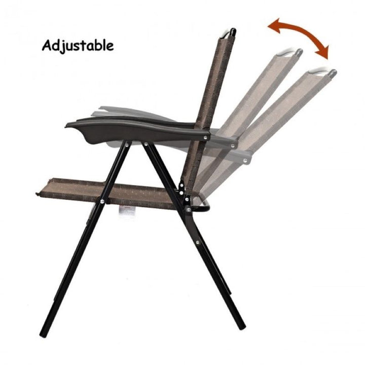Premium 4-Piece Folding Sling Chairs