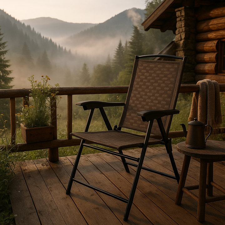 Premium 4-Piece Folding Sling Chairs