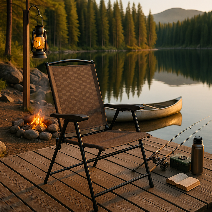 Premium 4-Piece Folding Sling Chairs