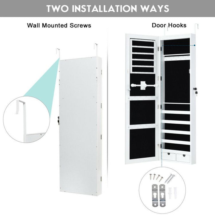 Premium LED Mirror Jewelry Armoire