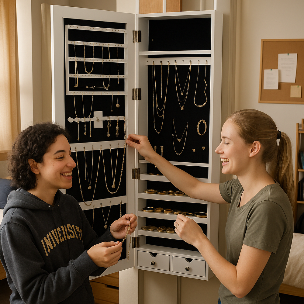 Premium LED Mirror Jewelry Armoire