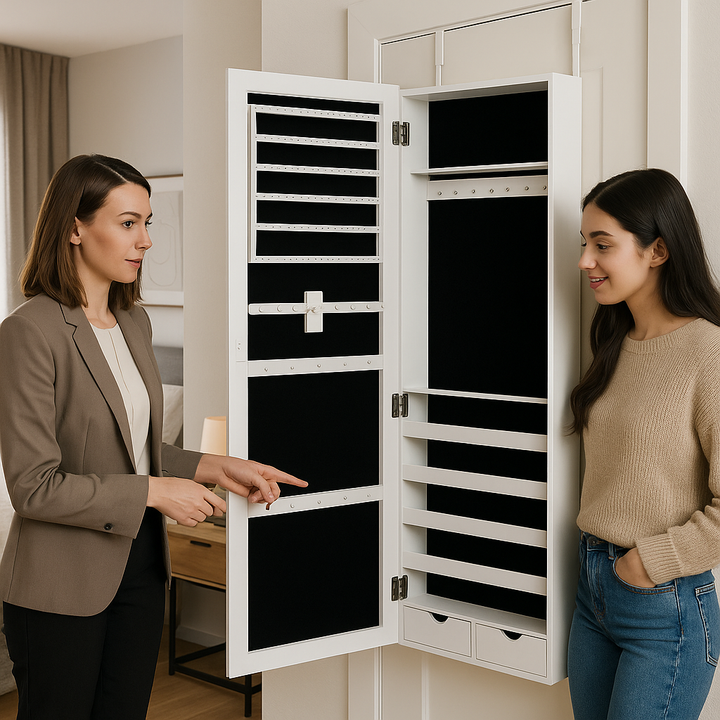 Premium LED Mirror Jewelry Armoire