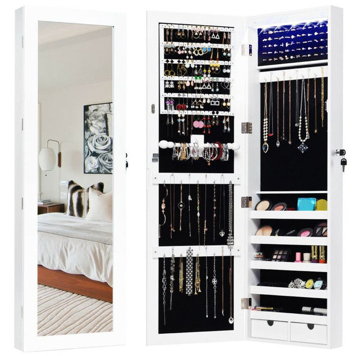 Premium LED Mirror Jewelry Armoire