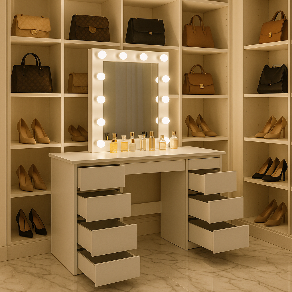Premium Large White Vanity Table
