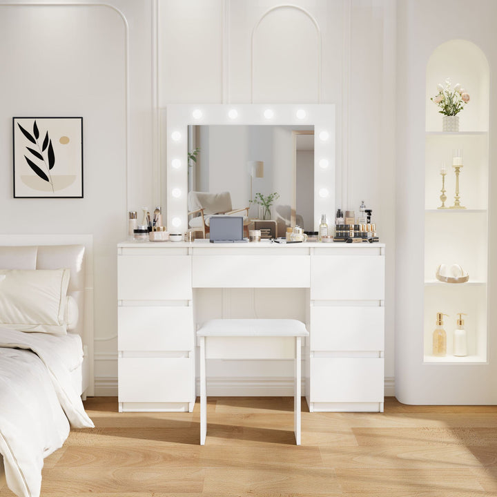 Premium Large White Vanity Table