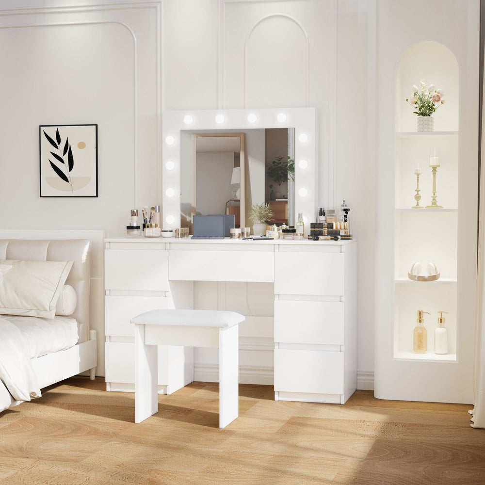 Premium Large White Vanity Table