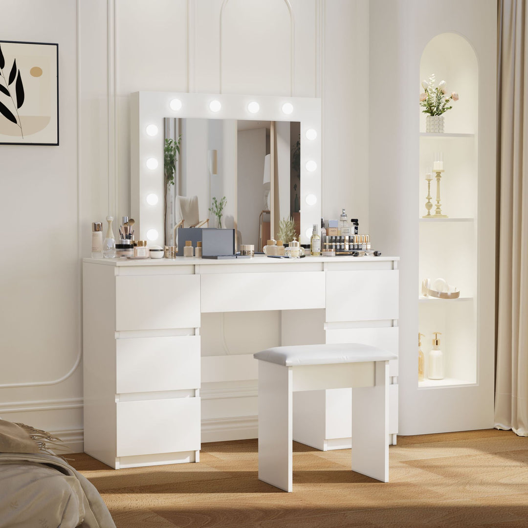 Premium Large White Vanity Table