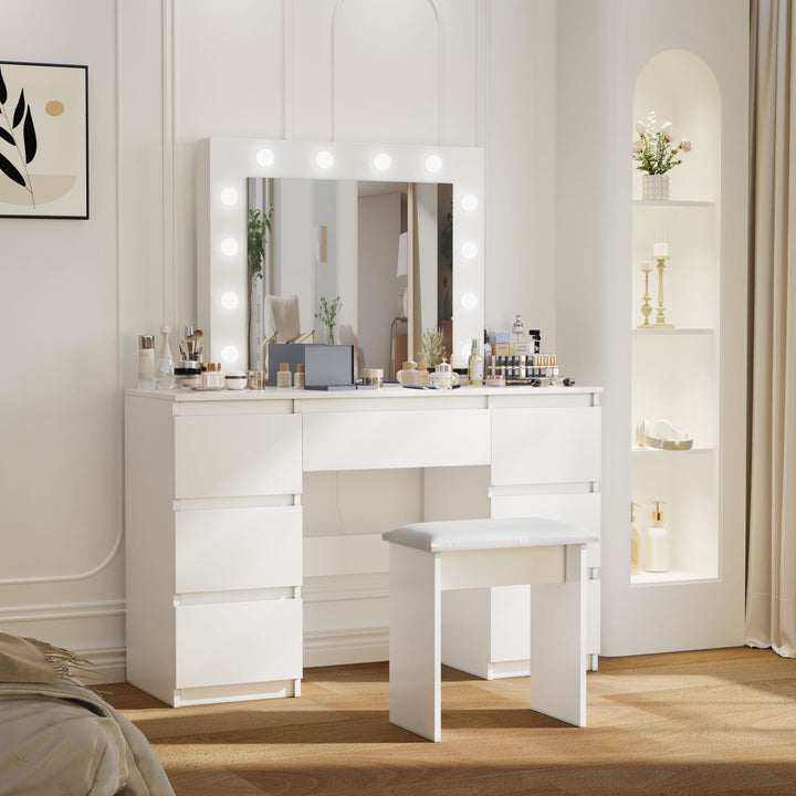 Premium Large White Vanity Table