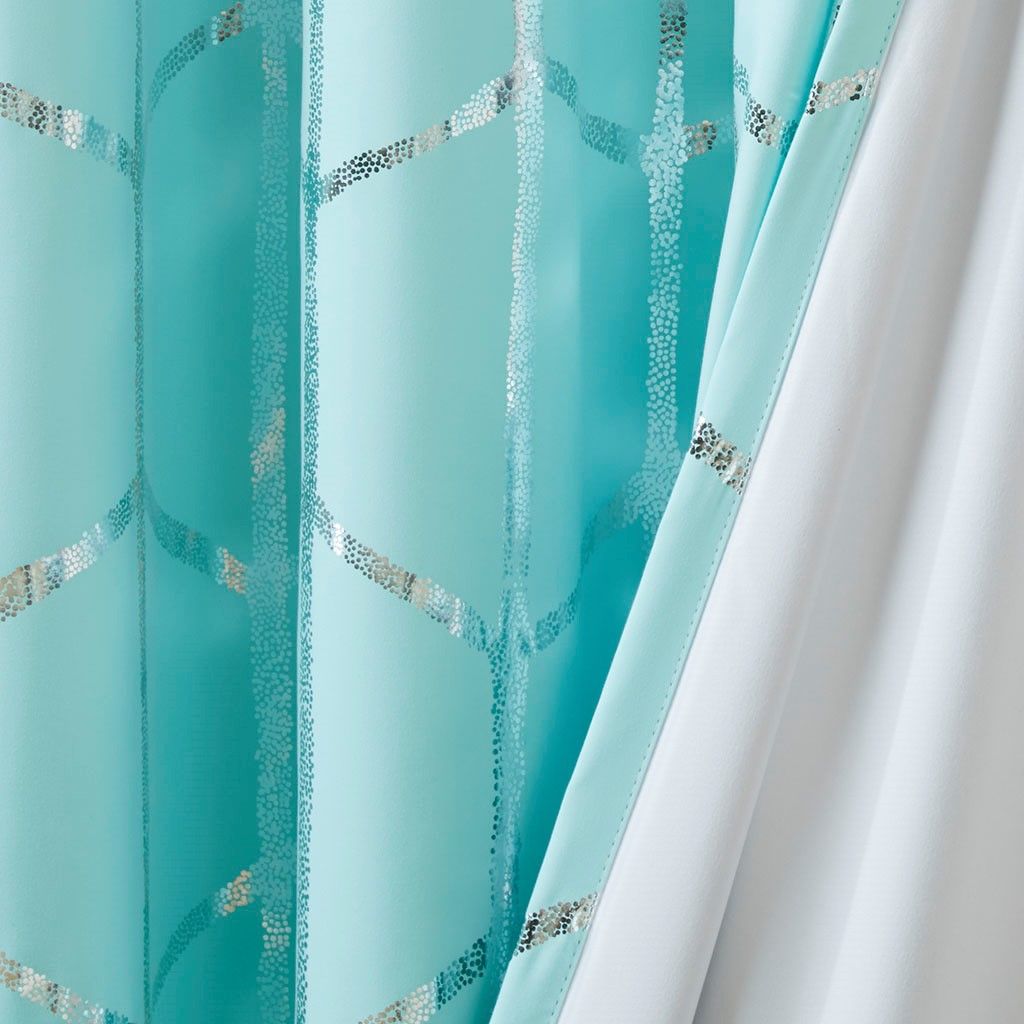 Print Grommet Top Curtain Pane