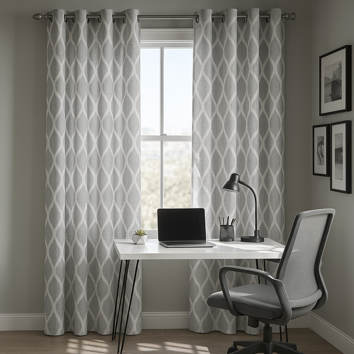 Printed Ikat Blackout Curtain Panel