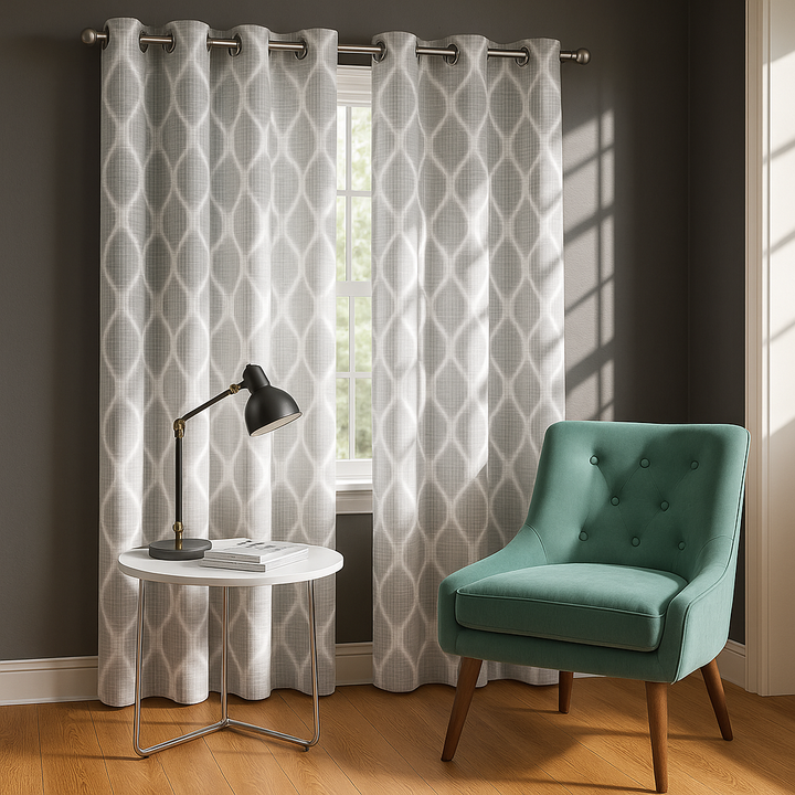 Printed Ikat Blackout Curtain Panel
