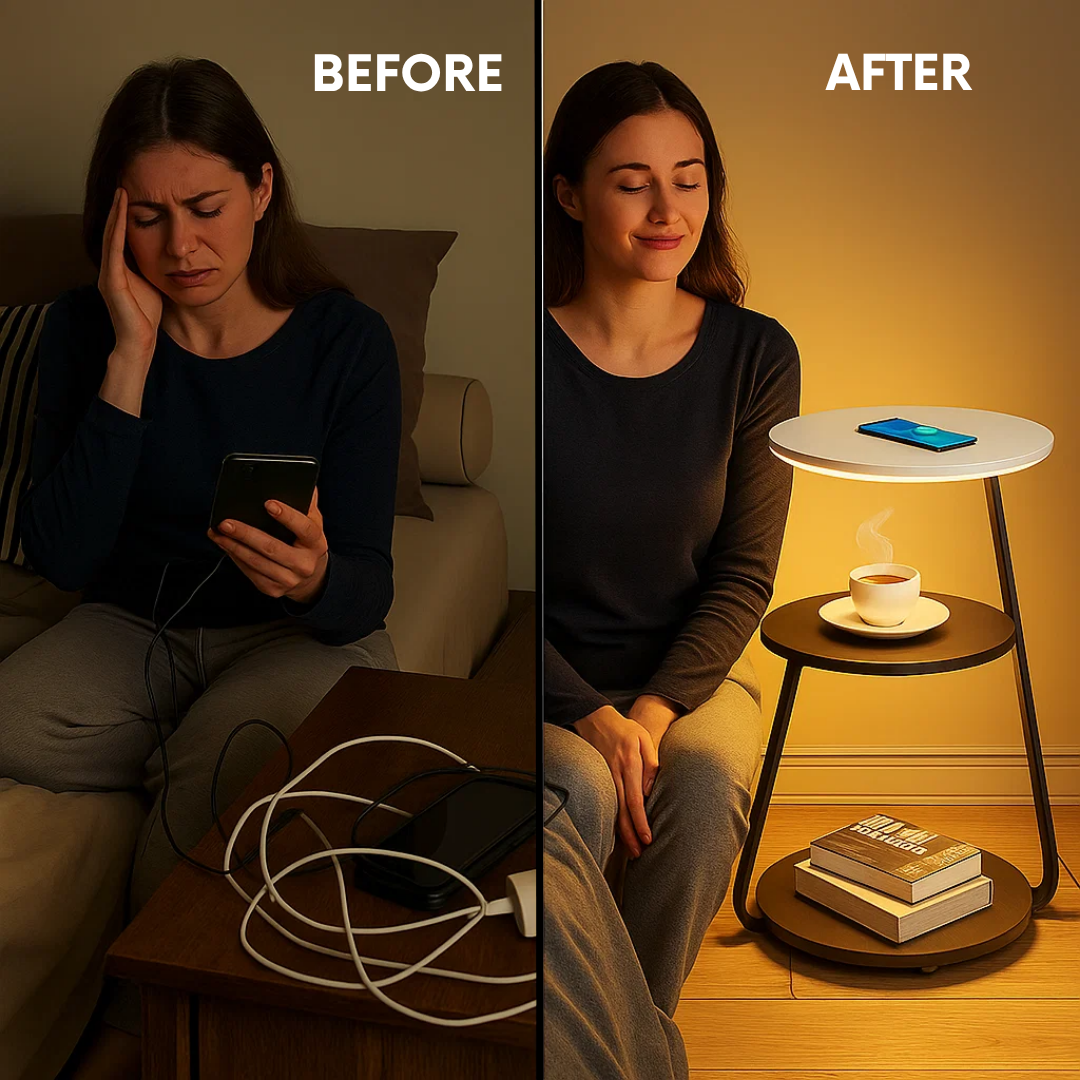 Smart LED Wireless Nightstand – Modern Multi-Function Accent | Bedside Charging Table | Trufairs