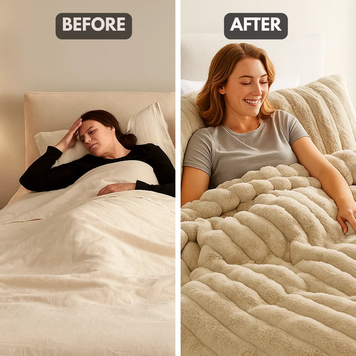 Ultrasoft Faux Fur Ribbed Comforter Set – Plush, Cozy Full/Queen Bedding | Trufairs