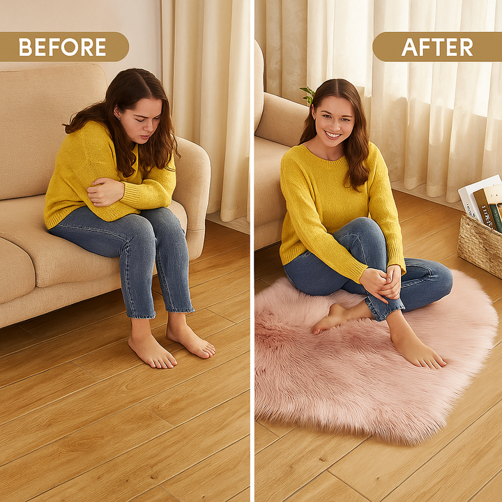 Heart Plush Accent Rug – Cozy Soft Home Decor Upgrade | Bedroom Living Room Carpet | Trufairs