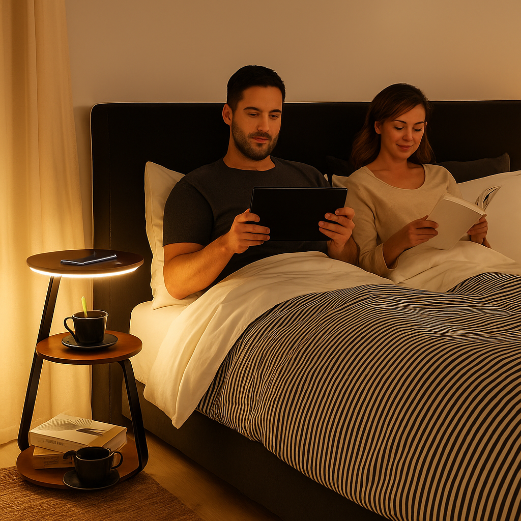Smart LED Wireless Nightstand – Modern Multi-Function Accent | Bedside Charging Table | Trufairs