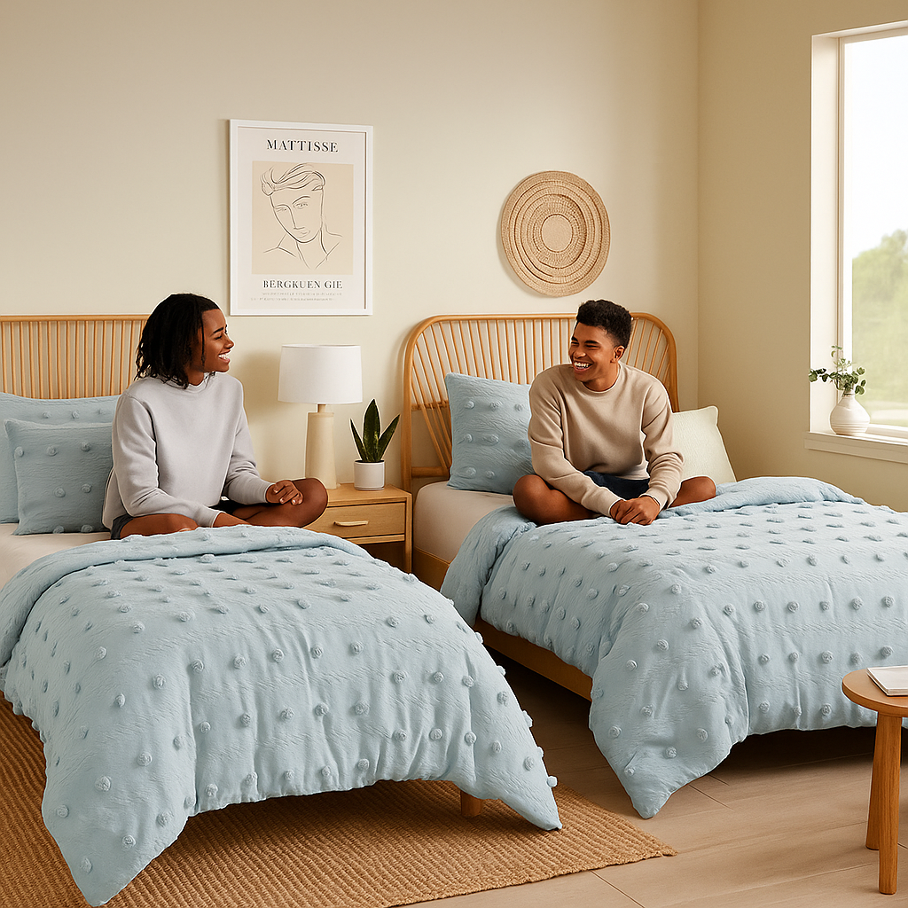 Clip Jacquard Comforter Set – Twin/Twin XL Textured Softness | Bedding Ensemble | Trufairs