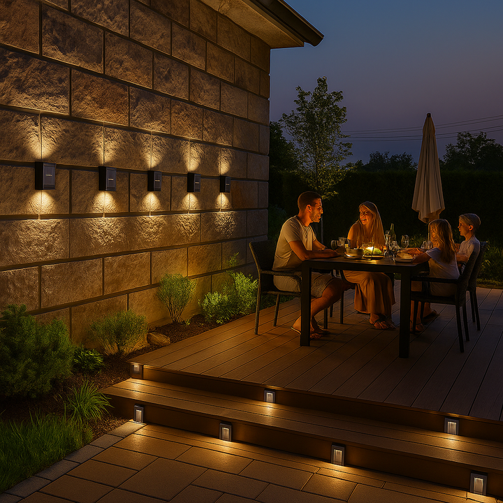Outdoor Solar Deck Lights – Waterproof LED Pathway & Garden Step Fence Lamp (2PCS) | Trufairs