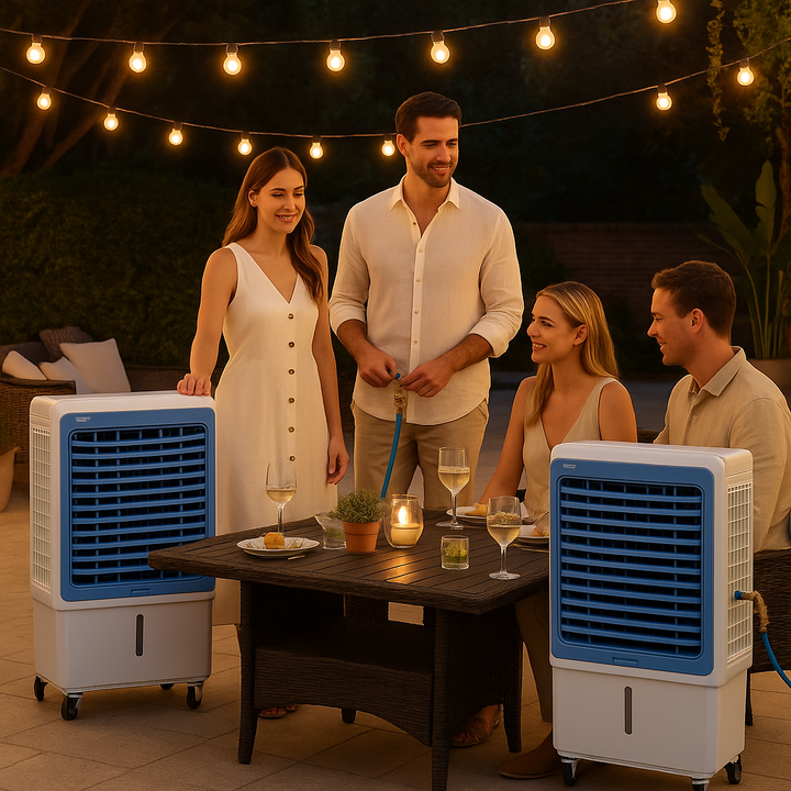 Evaporative Air Cooler 4129 CFM – Industrial Cooling Power with 12.7 Gal Tank | Portable Swamp Cooler | Trufairs