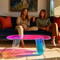 Iridescent Acrylic Coffee Table – Dreamlike Modern Accent | Colorful Oval Side Table | Trufairs