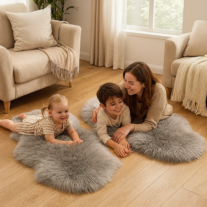 Long Fluffy Imitation Wool Rug – Premium Soft Accent Carpet | Bedroom Living Room Plush | Trufairs