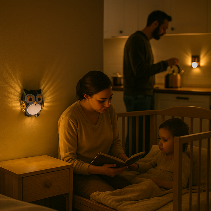 Rechargeable Cute Owl Design LED Night Light – Portable & Decorative for Living Room & Fridge | Trufairs