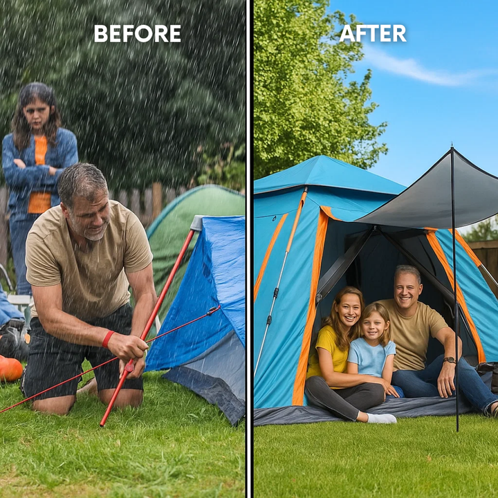Instant Family Camping Tent – 4-5 Person Pop-Up Shelter | Waterproof, Windproof Adventure Gear | Trufairs