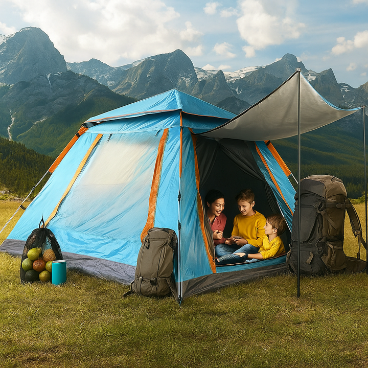 Instant Family Camping Tent – 4-5 Person Pop-Up Shelter | Waterproof, Windproof Adventure Gear | Trufairs