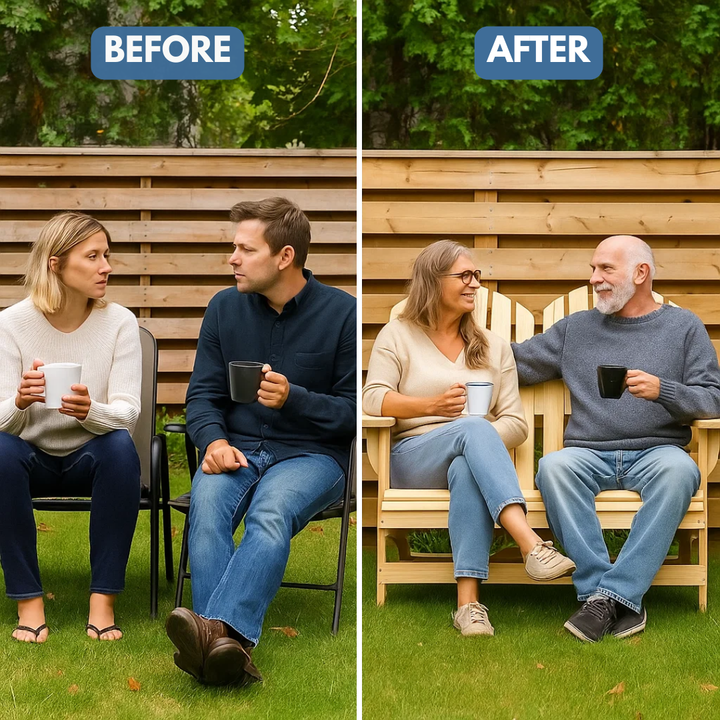 2-Seater Patio Adirondack Chair – Solid Fir Wood Double Outdoor Seat | Trufairs