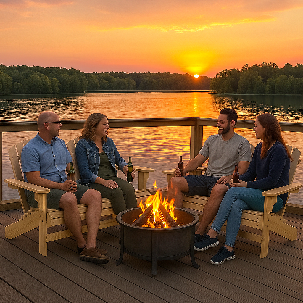 2-Seater Patio Adirondack Chair – Solid Fir Wood Double Outdoor Seat | Trufairs