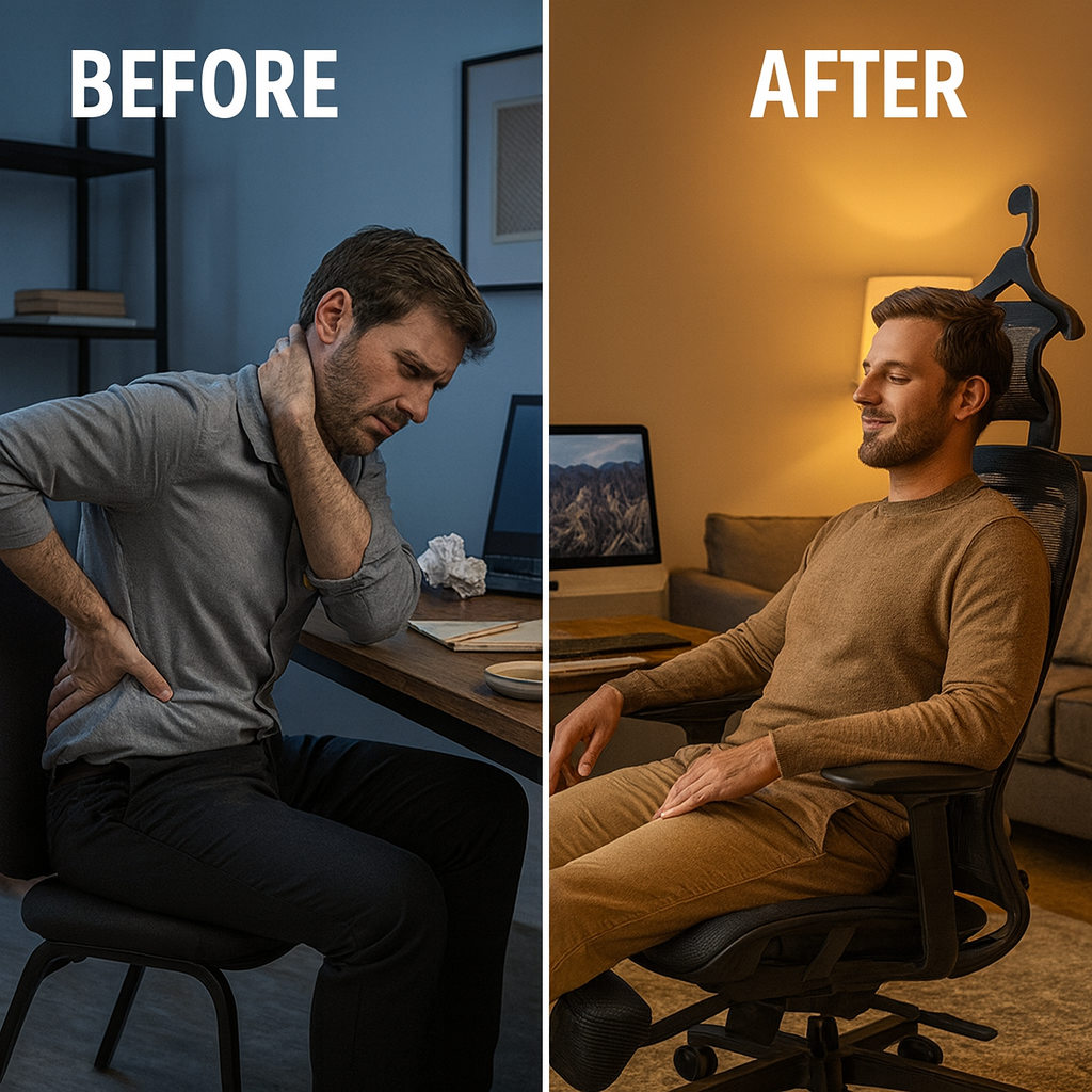 Full Mesh Ergonomic Office Chair – Adjustable Headrest, 3D Armrests, Footrest & Hanger | Professional Mesh Desk Chair | Trufairs