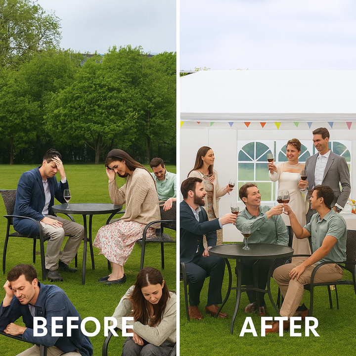 Versatile Event Party Tent – 10x20ft Outdoor Canopy with Removable Sidewalls | Waterproof Gazebo | Trufairs