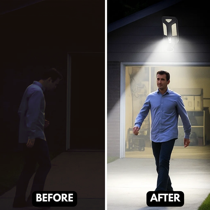 Solar Wall Light Outdoor – 87 LED Beads with PIR Motion Sensor and Remote Control, IP45 Waterproof | Security Lighting | Trufairs
