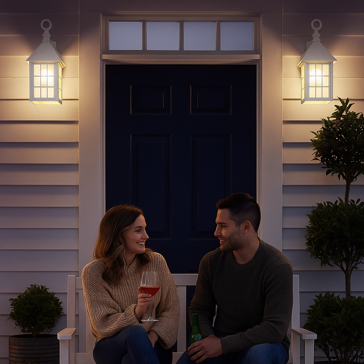 Contemporary House-Shaped Outdoor Wall Light – Frosted Windows & Whimsical Charm | Exterior Light | Trufairs