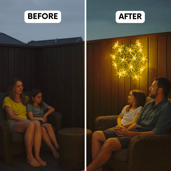 Solar Dragonfly Fairy String Lights – 20 LED Waterproof Outdoor/Indoor Decorative Accent | Garden, Fence, Patio, Party | Trufairs