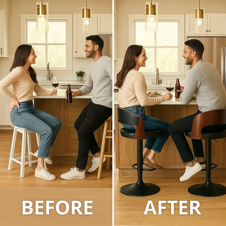 ModBar Stool Duo – 2-Piece Versatile Bar & Counter Seating Set | Modern Kitchen | Trufairs