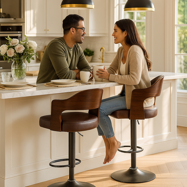 ModBar Stool Duo – 2-Piece Versatile Bar & Counter Seating Set | Modern Kitchen | Trufairs