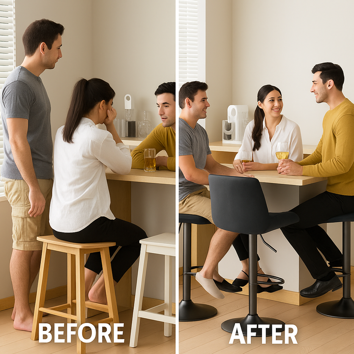 Skyline High Bar Stool – Modern Kitchen Island & Home Bar Seating | Adjustable Comfort | Trufairs